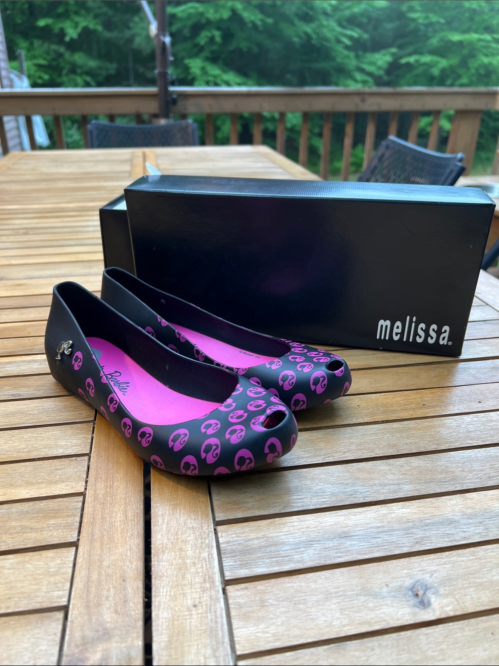 RARE Melissa special edition Ultragirl Barbie Ballet Jelly Flats size 7